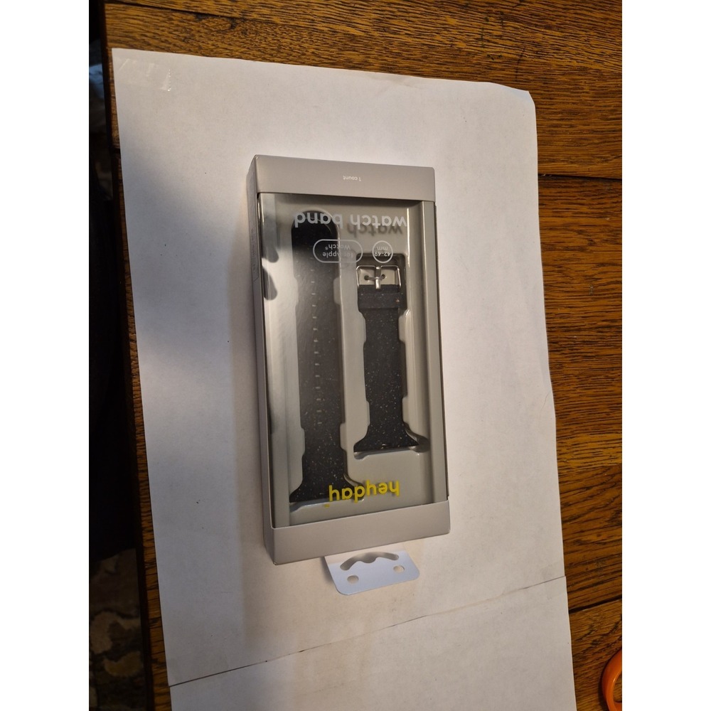 WATCHBAND FOR APPLE WATCH 42 -49mm  Black Specled New In Box From Heyday